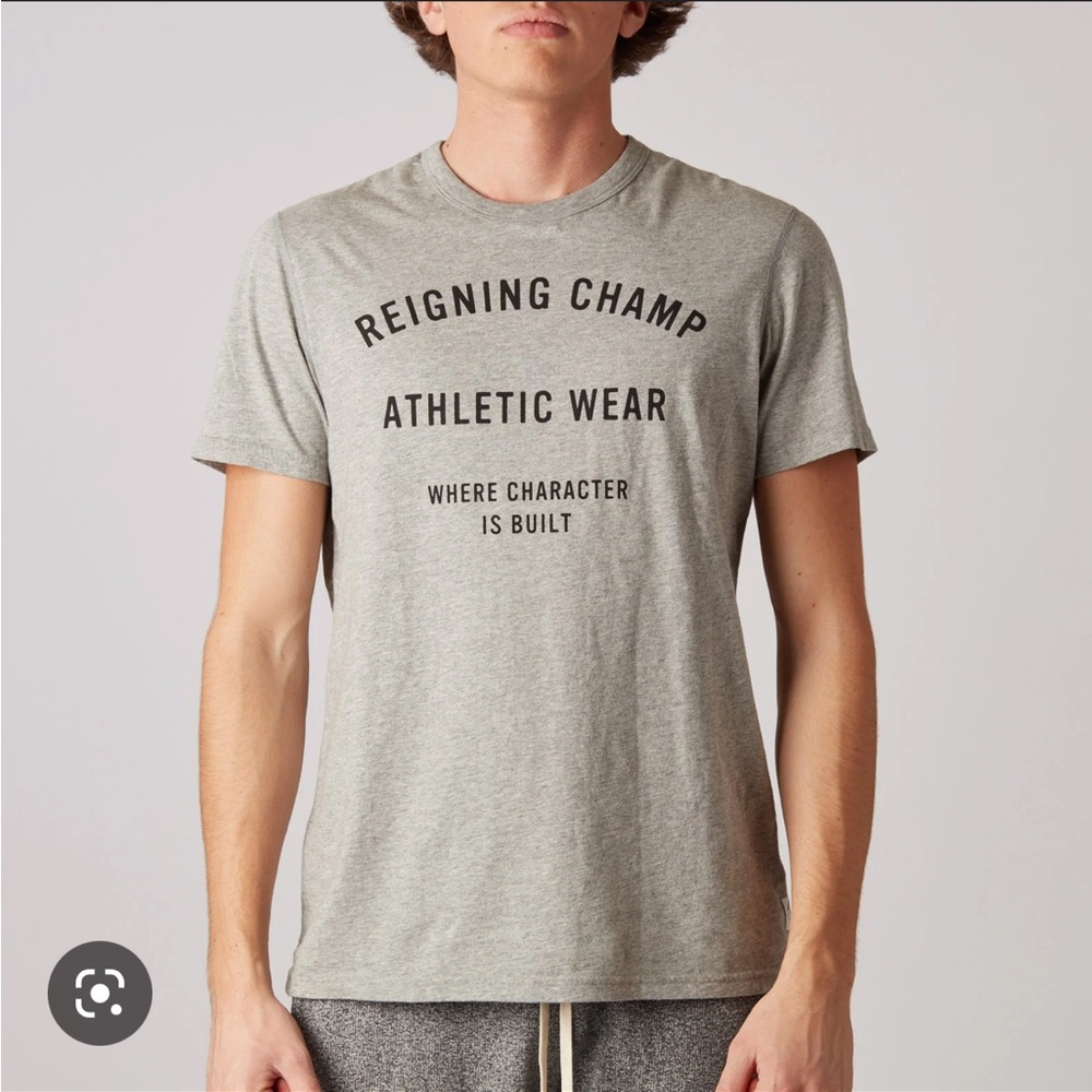 NWT Reigning Champ Graphic T-shirt, Heather Grey, Medium